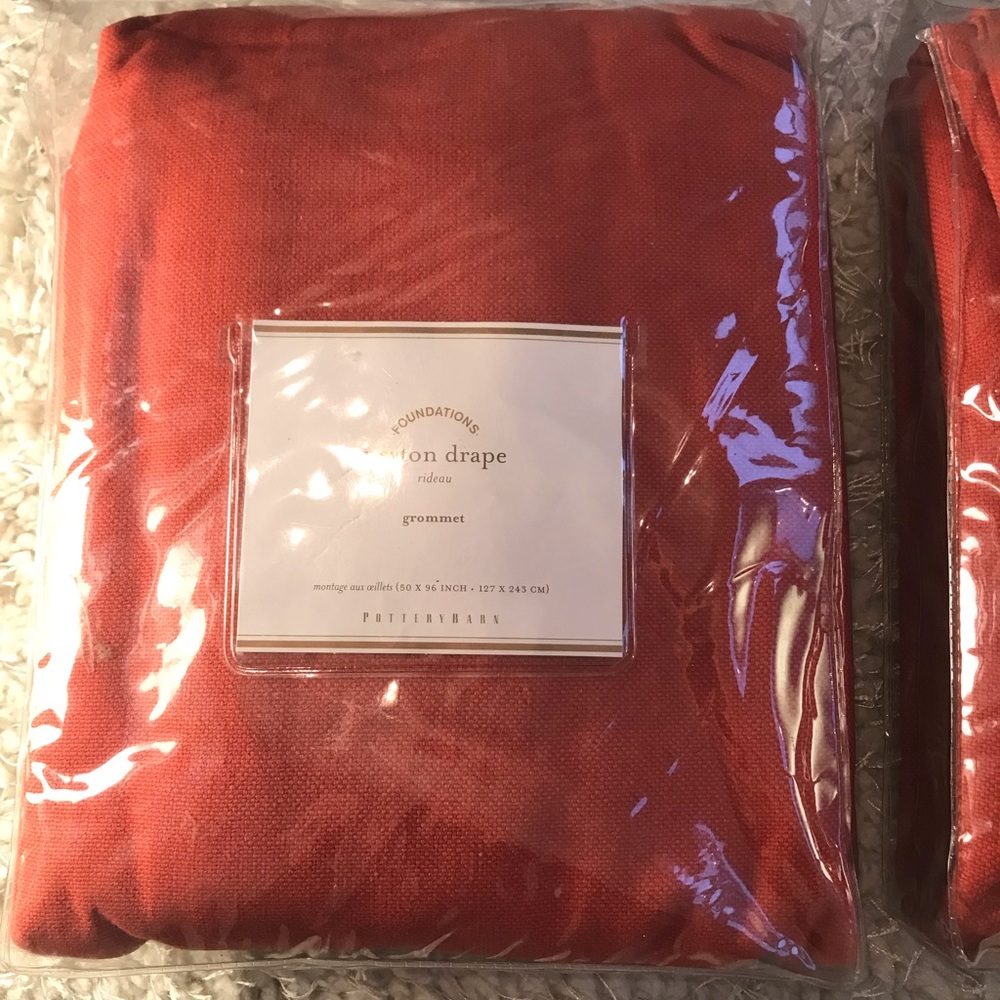 Pottery Barn Peyton drapes NWT set of two grommet curtains each 50x96 inches